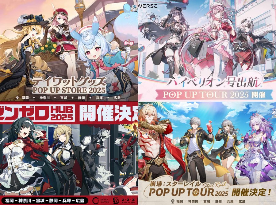 Multi-IP Anime Game Pop-up Tour Across 6 Japanese Prefectures: Brand Penetration via Self-Sustaining Model